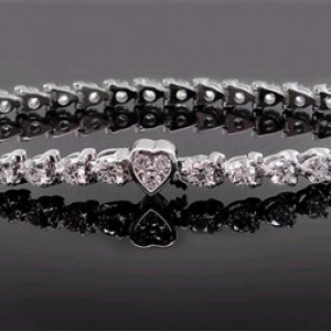 3 Prong Diamond Tennis Bracelet