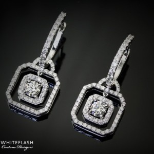 Custom Diamond Dangle Earrings