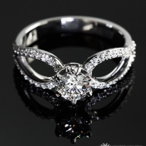 Infinity Diamond Engagement Ring