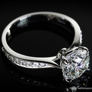 Legato Sleek Line Pave Engagement Ring