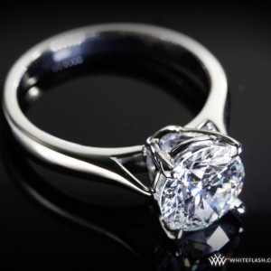 Fine Line Solitaire Engagement Ring