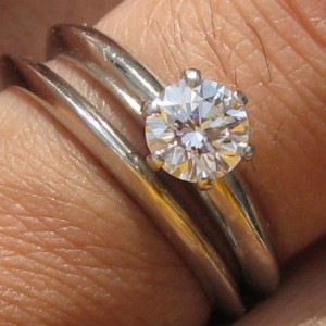 Tiffany & Co. Solitaire with matching wedding band