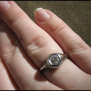 LaurenThePartier's Great Grandmother's Enagagement Ring - circa 1929 .40 OEC.