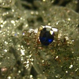 Deco Sapphire Ring, Christmas Style