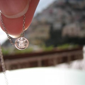 LaurenThePartier's Bezel Set .50 ct. Round Diamond Pendant