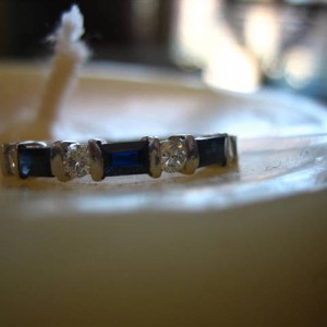 LaurenThePartier's Sapphire and Diamond Platinum Band