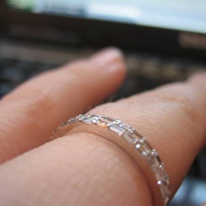 LaurenThePartier's 3 ring Asscher set