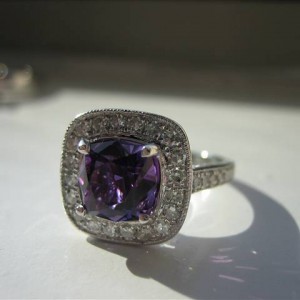 LaurenThePartier's 1.68 ct. Barry Bridgestock Amethyst in LOGR setting.