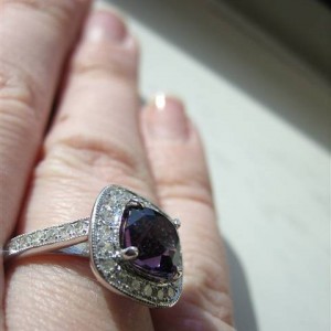 LaurenThePartier's 1.68 ct. Barry Bridgestock Amethyst in LOGR setting.