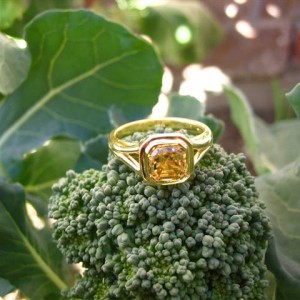 LaurenThePartier's 1.38 ct. Grossular Asscher in 18k JKT setting