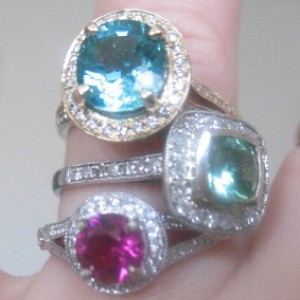 Finger full of tourmalines