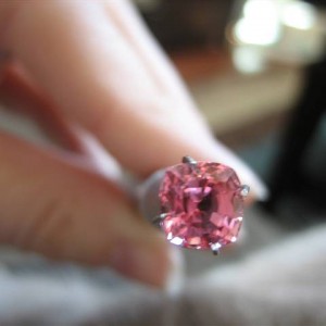 LaurenThePartier's 2.03 ct. Cushion Padparadscha