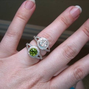 Barry Bridgestock Peridot and Tourmaline in LOGR settings