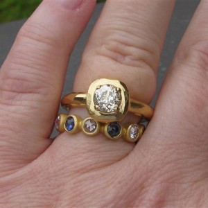 Rose cut eternity with Singlestone solitaire
