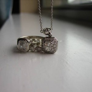 LTP's .46 ct. OEC pendant with bezel set .20 ct. OMC