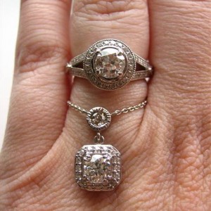 LTP's .46 ct. OEC pendant with bezel set .20 ct. OMC