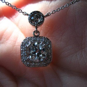 LTP's .46 ct. OEC pendant with bezel set .20 ct. OMC