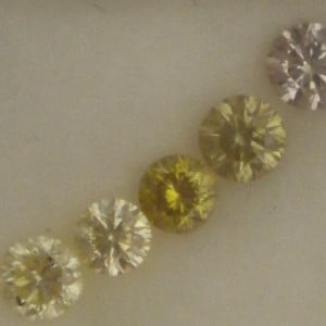 Collection of lilac, yellows and green diamonds