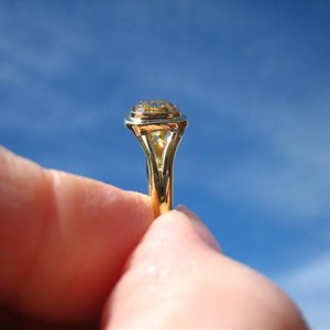 LaurenThePartier's 1.38 ct. Grossular Asscher in 18k JKT setting