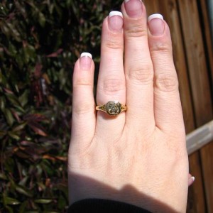 LaurenThePartier's 1.38 ct. Grossular Asscher in 18k JKT setting