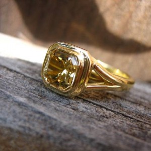 LaurenThePartier's 1.38 ct. Grossular Asscher in 18k JKT setting