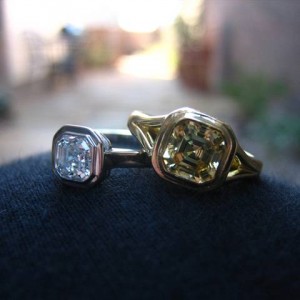 LaurenThePartier's 1.38 ct. Grossular Asscher in 18k JKT setting