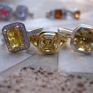 LaurenThePartier's 1.38 ct. Grossular Asscher in 18k JKT setting