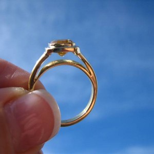 LaurenThePartier's 1.38 ct. Grossular Asscher in 18k JKT setting