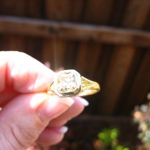 LaurenThePartier's 1.38 ct. Grossular Asscher in 18k JKT setting