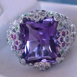 Amethyst, rubies, tsavorites, sapphires and diamonds