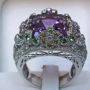 Amethyst, rubies, tsavorites, sapphires and diamonds