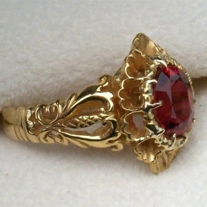 Red spinel in 22 kt gold (part 2)