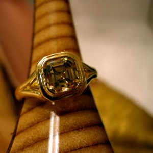 LaurenThePartier's 1.38 ct. Grossular Asscher in 18k JKT setting