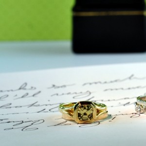LaurenThePartier's 1.38 ct. Grossular Asscher in 18k JKT setting
