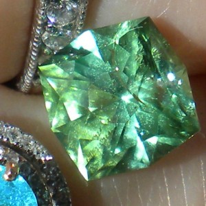 4.5 carat Afghan mint tourmaline indirect sun