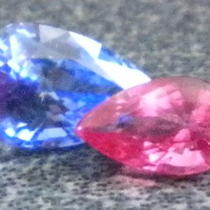 2.59 Madagascar blue sapphire and 1.1 carat Mahenge spinel
