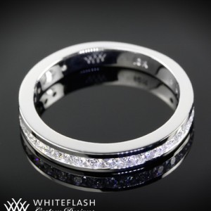 18k Channel Set Diamond Wedding Band