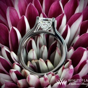 Platinum Radiant Engagement Ring