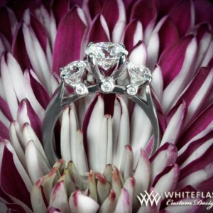 Platinum Suprise Three Stone Engagement Ring
