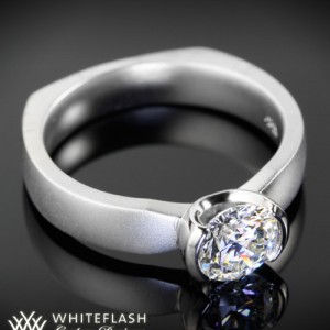 Half Bezel Euro Shank Engagement Ring