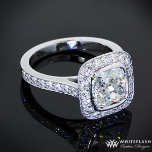 Custom Halo Diamond Engagement Ring