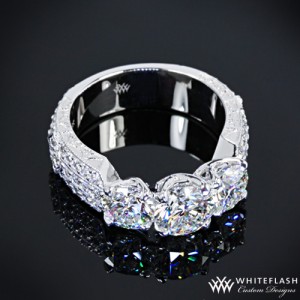 Custom 3 Stone Diamond Engagement Ring