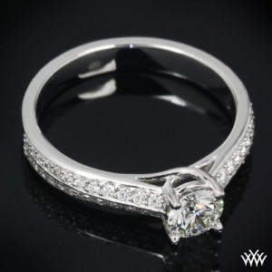 Custom "Pave Knife-Edge" Diamond Engagement Ring