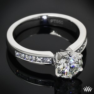 Custom Channel Set Diamond Engagement Ring