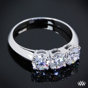 Custom 3 Stone Diamond Engagement Ring