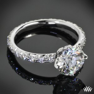 Customized "Lotus" Diamond Engagement Ring