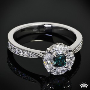 Custom Alexandrite Diamond Engagement Ring