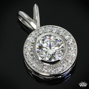 Customized "Halo Bezel" Diamond Pendant