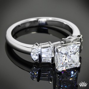 Custom Princess Diamond Engagement Ring