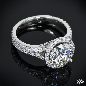 Custom 4-Prong Halo Diamond Engagement Ring